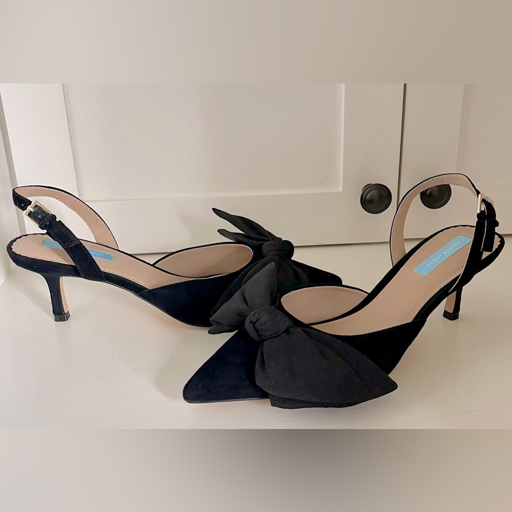 Draper James Black Velvet Slingbacks - 9